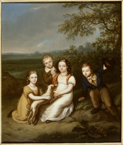 Portrait of the Children of Nicolaas van Heukelom (1761-1809) by Christiaan van Geelen